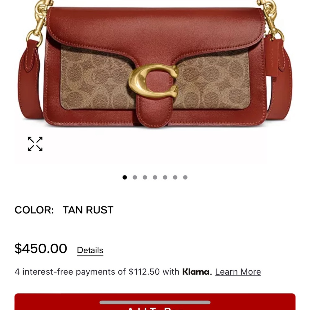 Coach Tabby crossbody/shoulder bag NWOT - Picture 8 of 9